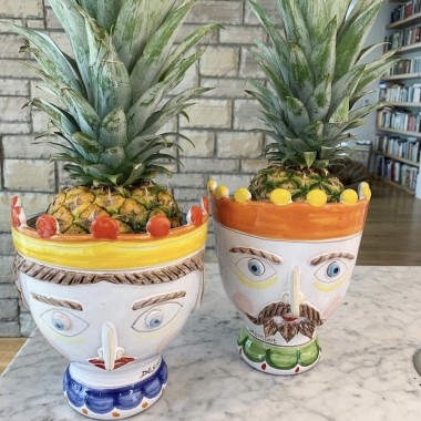 Teste di paladino ananas ceramiche de simone Teste di paladino ananas ceramiche de simone